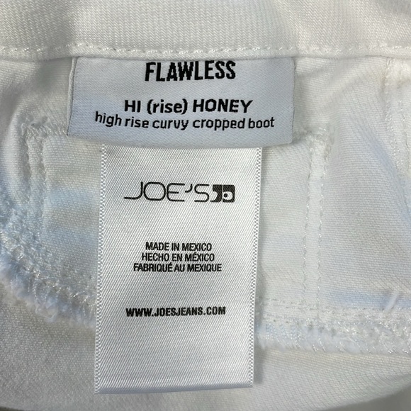 NWT Joes Jeans Flawless High Rise Honey Curvy Cropped Boot Cut Jeans White 28 - Picture 7 of 15